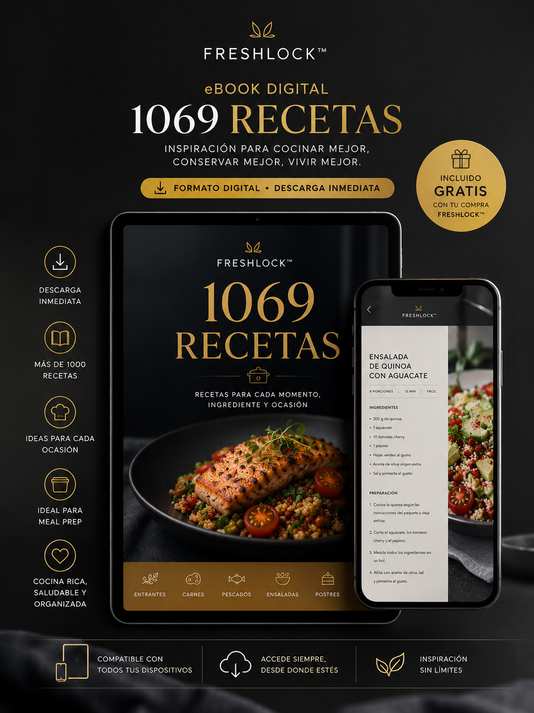 FreshLock™ Recipe Book | 1000+ Recetas Exclusivas