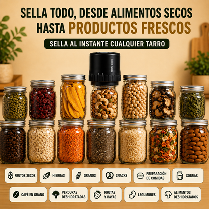 FreshLock™ | Sellador al Vacío para Tarros